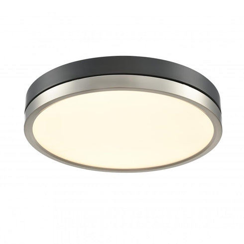 DVI Lighting 1 Light TEMAGAMI 16 Inch LED FLUSHMOUNT in Satin Nickel and Graphite Finish Model: DVP39352SN+GR