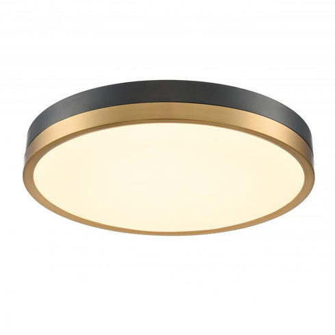 DVI Lighting 1 Light TEMAGAMI 20 Inch LED FLUSHMOUNT in Brass and Graphite Finish Model: DVP39362BR+GR