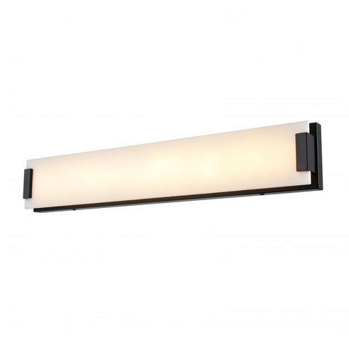 DVI Lighting 1 Light TORRANCE CCT 24 Inch VANITY BLACK WITH NO VEIN ALAB. in Ebony Finish Model: DVP35343EB-AFA