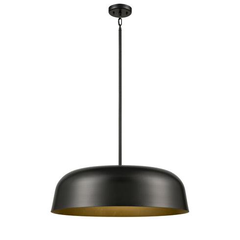 DVI Lighting 1 Light TUQUE 20 Inch MED LED PENDANT in Graphite Finish Model: DVP40905GR