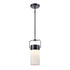 DVI Lighting 1 Light TUXEDO MINI PENDANT in Ebony and Chrome Finish Model: DVP40721EB+CH-OP