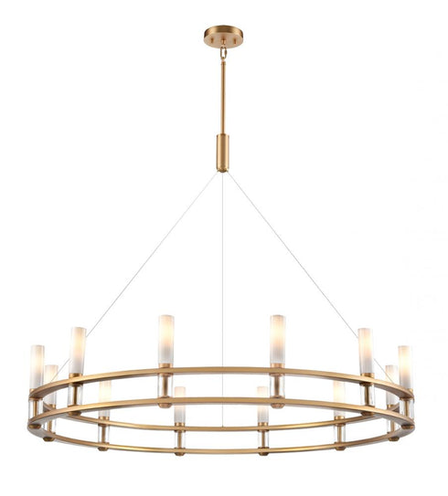 DVI Lighting 12 Light CARDINAL 42 Inch CHANDELIER in Brass Finish Model: DVP37829BR-VICE