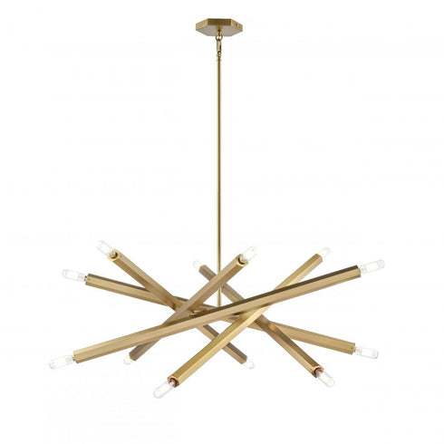 DVI Lighting 12 Light KESTREL 12 Light PENDANT in Brass Finish Model: DVP30650BR