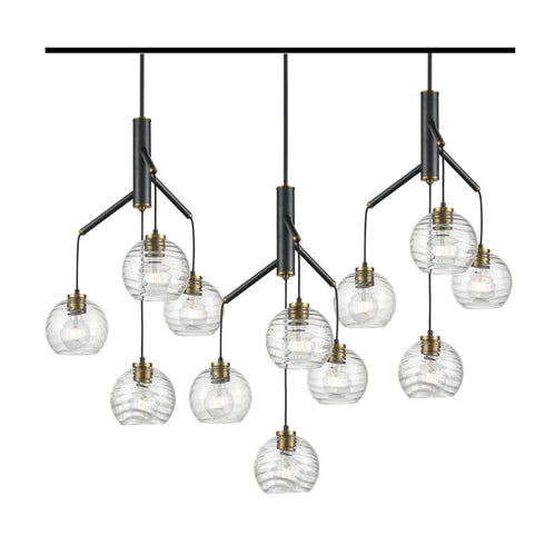 DVI Lighting 12 Light Linear In Brass And Graphite With Model: DVP40457BR+GR-RPG
