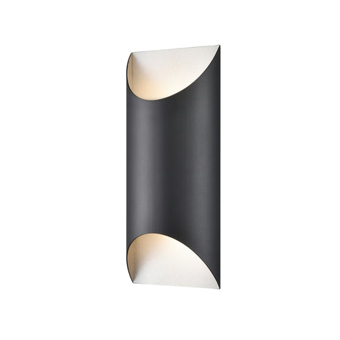 DVI Lighting 2 Light BRECON HEMISPHERE SCONCE in Stainless Steel and Black Finish Model: DVP43091SS+BK
