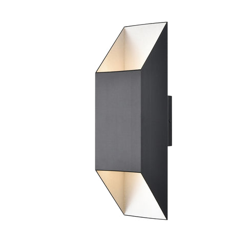 DVI Lighting 2 Light BRECON SQUARE SCONCE in Stainless Steel and Black Finish Model: DVP43061SS+BK