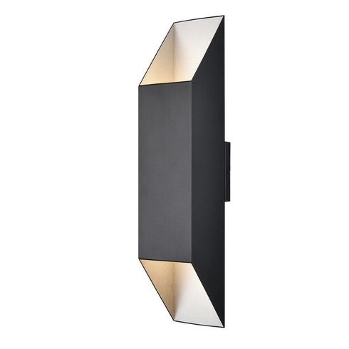DVI Lighting 2 Light BRECON SQUARE SCONCE in Stainless Steel and Black Finish Model: DVP43062SS+BK