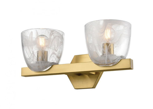DVI Lighting 2 Light CHALICE 2 Light VANITY in Brass Finish Model: DVP49822BR-MS