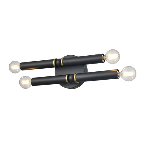 DVI Lighting 2 Light KLONDIKE 4 Light VANITY in Multiple Finishes and Ebony Finish Model: DVP42822EB+MF