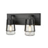 DVI Lighting 2 Light LAKE OF THE WOODS 2 Light VANITY in Ebony and Satin Nickel Finish Model: DVP44422EB+SN-CL