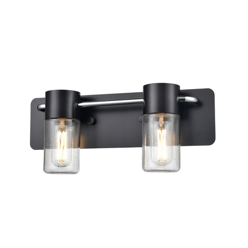 DVI Lighting 2 Light TUXEDO 2 Light VANITY in Ebony and Chrome Finish Model: DVP40722EB+CH-OP