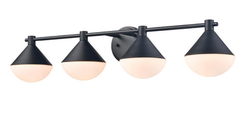 DVI Lighting 3 Light AGAWA 4 Light VANITY in Black Finish Model: DVP36144BK-OP