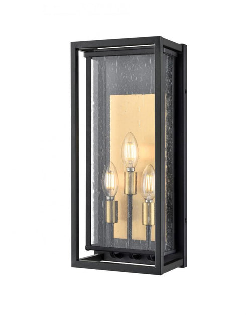 DVI Lighting 3 Light BLACKSTONE 3 Light OD SCONCE in Brass and Black Finish Model: DVP32372BR+BK-SDY