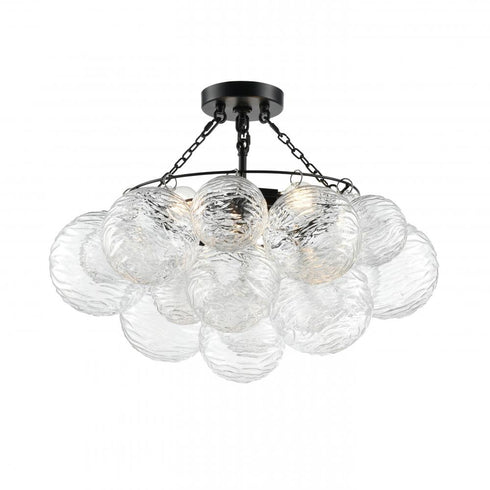 DVI Lighting 3 Light COMET 3 Light FLUSH MOUNT in Ebony Finish Model: DVP32813EB-WVC