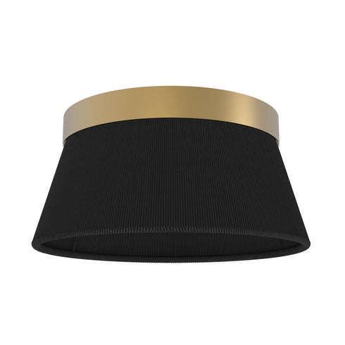DVI Lighting 3 Light ELLESMERE Ø16.5 Inch FLUSHMOUNT in Brass Finish Model: DVP43642BR-BK