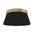 DVI Lighting 3 Light ELLESMERE Ø16.5 Inch FLUSHMOUNT in Brass Finish Model: DVP43642BR-BK
