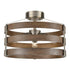 DVI Lighting 3 Light FORT GARRY 3 Light SEMI FLUSH in Buffed Nickel and Barnwood on Metal Finish Model: DVP41812BN+BAW
