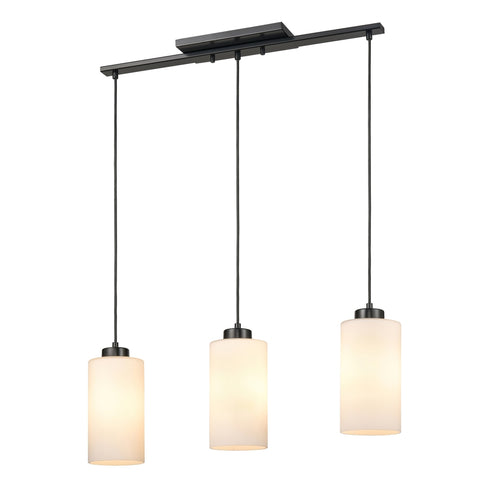 DVI Lighting 3 Light MANITOU 3 Light LINEAR PENDANT in Buffed Nickel Finish Model: DVP47153BN-OP