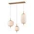 DVI Lighting 3 Light MOUNT PEARL 3 Light LINEAR PENDANT in Brass Finish Model: DVP40053BR-RIO