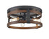 DVI Lighting 3 Light OAKHURST 3 Light FLUSH MOUNT in Ebony Finish Model: DVP40332EB