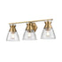 DVI Lighting 3 Light SUNNYBROOK 3 Light VANITY in Brass Finish Model: DVP47443BR-CRK