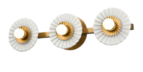 DVI Lighting 3 Light WAVERLY HEIGHTS 3 Light VANITY in Brass Finish Model: DVP48843BR-OP