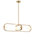 DVI Lighting 4 Light ATWOOD 38 Inch 4 Light LINEAR PENDANT in Brass Finish Model: DVP45002BR-OP