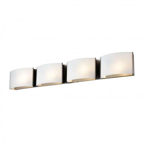 DVI Lighting 4 Light CANDLEGUARD 4 Light VANITY in Satin Nickel Finish Model: DVP17144SN-OP