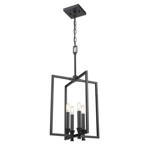 DVI Lighting 4 Light CARISBROOKE 16 Inch H PENDANT BLACK in Ebony Finish Model: DVP37148EB