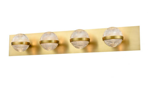 DVI Lighting 4 Light DRYDEN 4 Light VANITY in Brass Finish Model: DVP37344BR-CRY