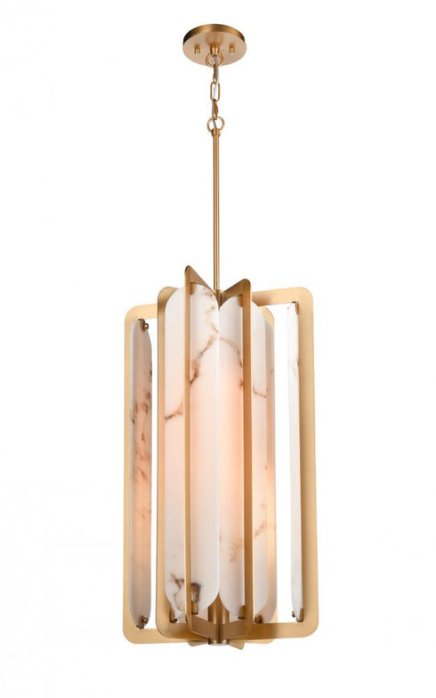 DVI Lighting 4 Light JASPER 15 Inch FOYER in Brass Finish Model: DVP49748BR-BFA