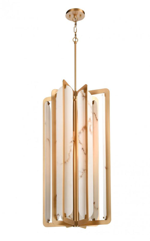 DVI Lighting 4 Light JASPER 18 Inch FOYER in Brass Finish Model: DVP49749BR-BFA