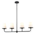 DVI Lighting 4 Light KANATA 4 Light LINEAR PENDANT in Brass Finish Model: DVP48002BR-OP