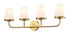 DVI Lighting 4 Light KANATA 4 Light VANITY in Brass Finish Model: DVP48044BR-OP