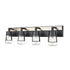 DVI Lighting 4 Light LAKE OF THE WOODS 4 Light VANITY in Ebony and Satin Nickel Finish Model: DVP44444EB+SN-CL