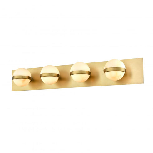 DVI Lighting 4 Light STRATUS ALAB. VANITY BRASS With BROWN ALA. Model: DVP38044BR-BFA