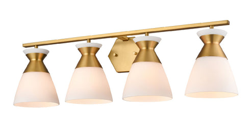 DVI Lighting 4 Light SUNNYBROOK 4 Light VANITY in Brass Finish Model: DVP47444BR-CRK