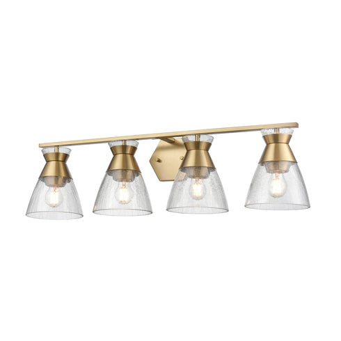 DVI Lighting 4 Light SUNNYBROOK 4 Light VANITY in Brass Finish Model: DVP47444BR-CRK