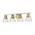 DVI Lighting 4 Light SUNNYBROOK 4 Light VANITY in Brass Finish Model: DVP47444BR-CRK