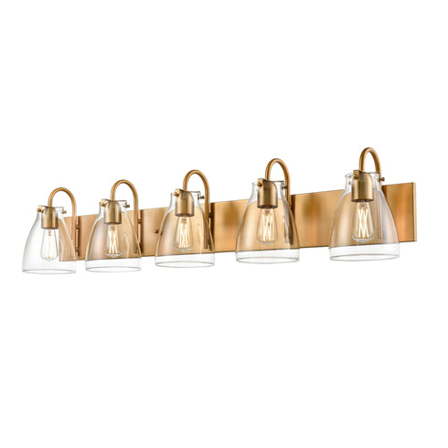 DVI Lighting 5 Light EMMA 5 Light VANITY in Brass Finish Model: DVP47055BR-CL
