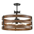 DVI Lighting 5 Light FORT GARRY 5 Light DUAL MOUNT in Buffed Nickel and Barnwood on Metal Finish Model: DVP41808BN+BAW