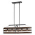 DVI Lighting 5 Light FORT GARRY 5 Light LINEAR in Buffed Nickel and Barnwood on Metal Finish Model: DVP41802BN+BAW