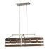 DVI Lighting 5 Light FORT GARRY 5 Light LINEAR in Buffed Nickel and Barnwood on Metal Finish Model: DVP41802BN+BAW