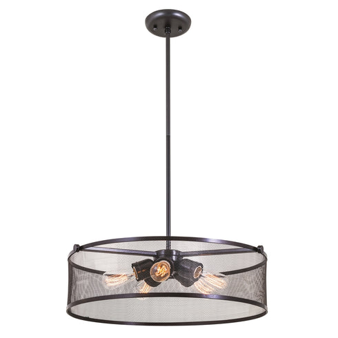 DVI Lighting 5 Light GASTOWN 5 Light PENDANT in Graphite Net Finish Model: DVP15705GR-N