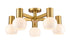 DVI Lighting 5 Light LILLOOET 5 Light SEMI FLUSH in Brass Finish Model: DVP49413BR-TO