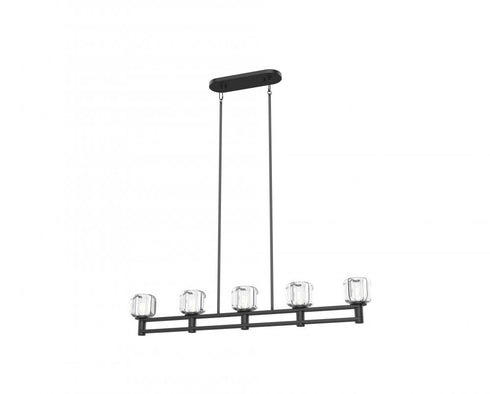 DVI Lighting 5 Light SAMAR 44 Inch LINEAR in Ebony Finish Model: DVP34602EB-CL
