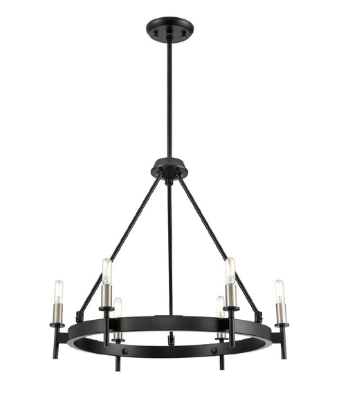 DVI Lighting 6 Light CAMBRAI 6 Light CHANDELIER in Ebony Finish Model: DVP27326MF+EB