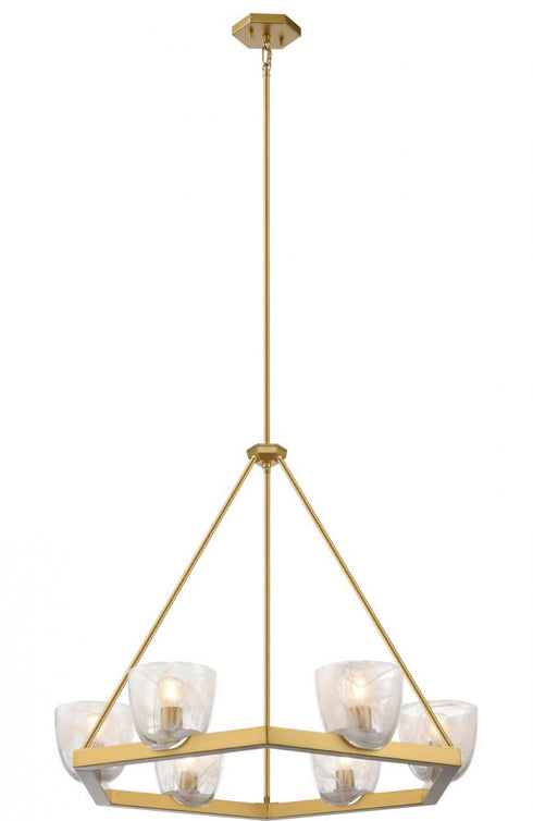 DVI Lighting 6 Light CHALICE 6 Light PENDANT in Brass Finish Model: DVP49825BR-MS