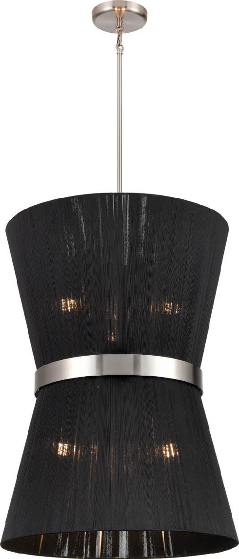 DVI Lighting 6 Light ELLESMERE Ø20 Inch FOYER in Brass Finish Model: DVP43648BR-BK