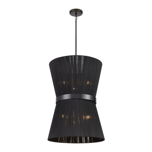 DVI Lighting 6 Light ELLESMERE Ø20 Inch FOYER in Brass Finish Model: DVP43648BR-BK